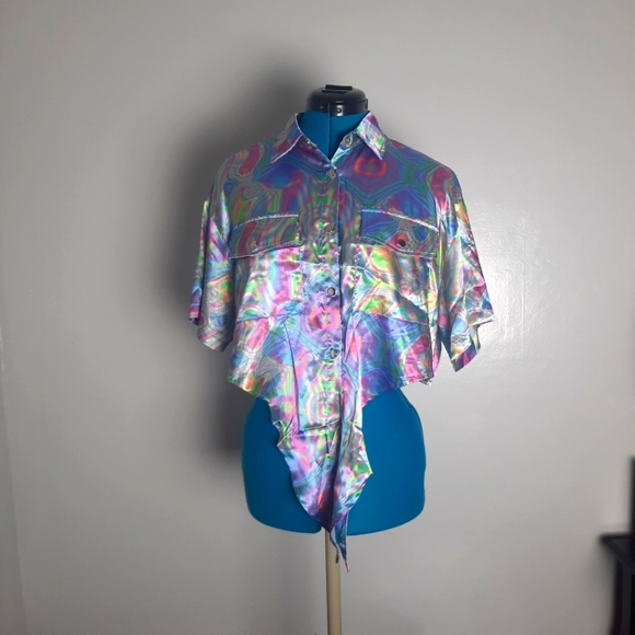 Shimmery Shein Shirt - Picture 1 of 7